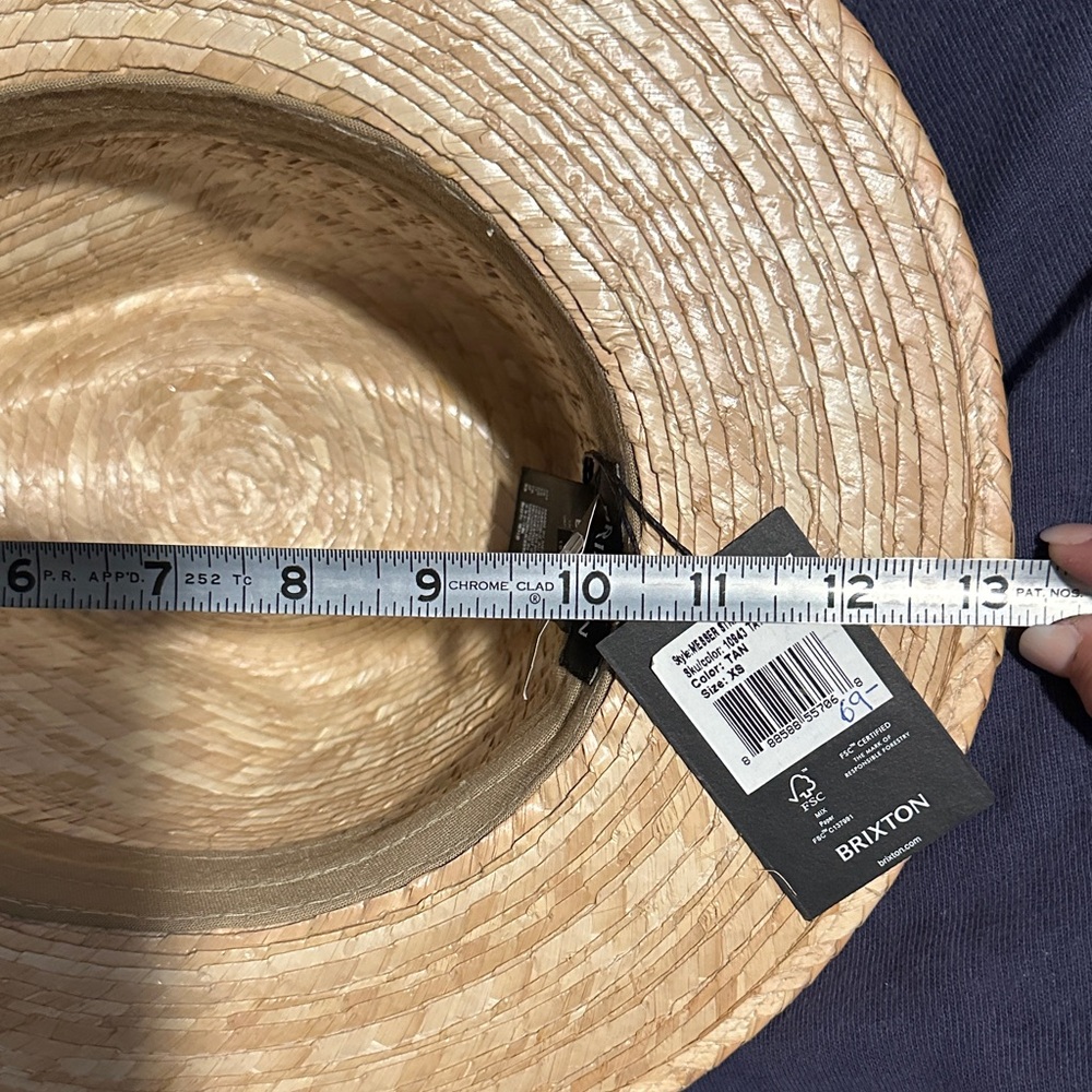 NWT Women’s Tan Straw Fedora Hat - Picture 7 of 8